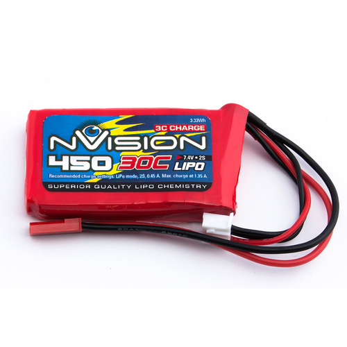 nVision LiPo 2s 7.4V 450 30C - NVO1800