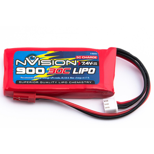 nVision LiPo 2s 7.4V 900 30C - NVO1801