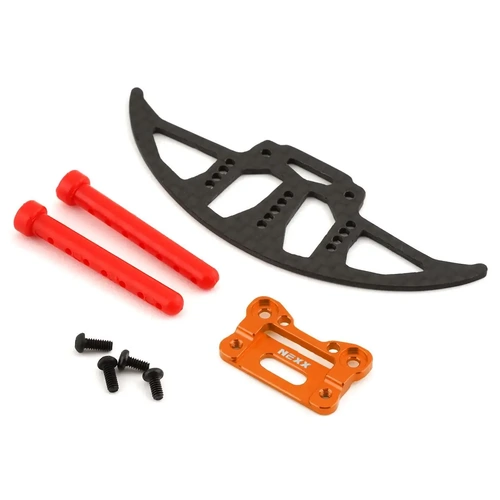 NEXX Racing Mini-Z Aluminum/Carbon Front GT Car Bumper (Orange)