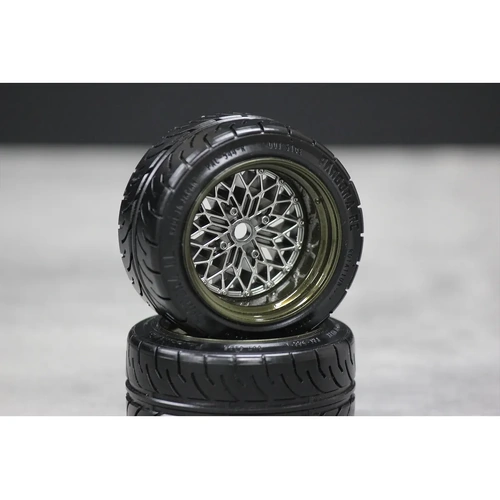 Pandora 1/10 Glow Star Road Display Wheels 2Pcs - Black