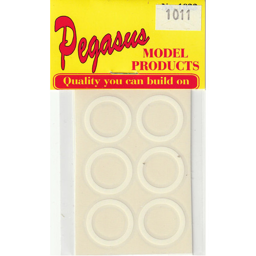 Pegasus 1/24 Whitewalls Wide (12) for Scale Models [1011]
