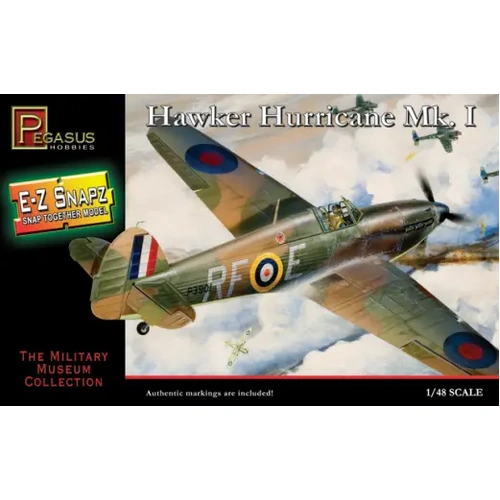 Pegasus 8411 1/48 Hawker Hurricane Mark I, snap kit