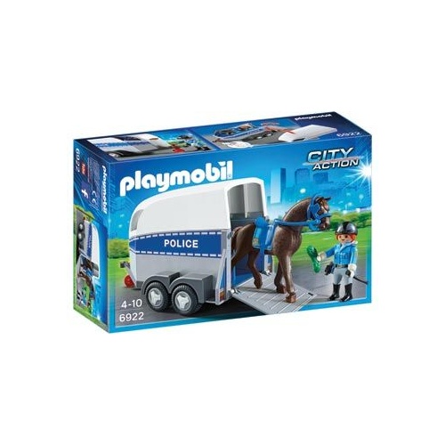 Playmobil Police With Horse And Trailer