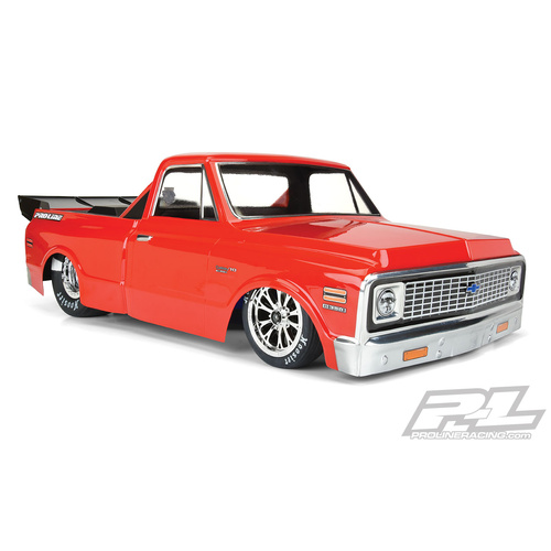 PROLINE 1972 Chevy C-10 Clear Body for Slash® 2wd Drag Car & AE DR10 (With Trimming) - PR3557-00