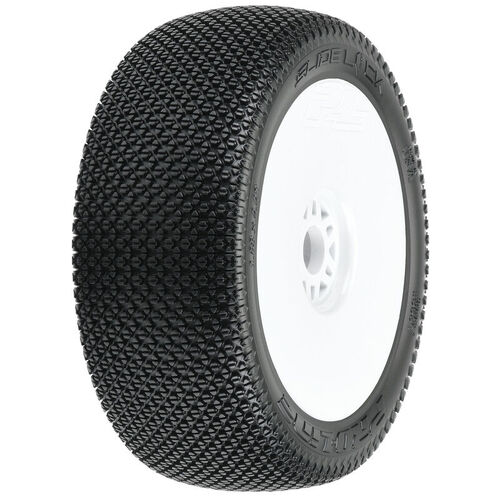 Proline 1/8 Slide Lock S3 (Soft) Front/Rear Buggy Tires Mounted 17mm White (2) - PR9064-233