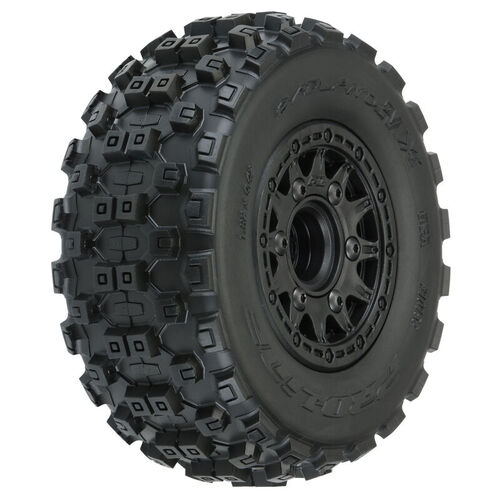 Proline 1/10 Badlands MX SC M2 Tyres Mounted on Raid Wheels, Slash 2wd/4wd, F/R, PR10156-10