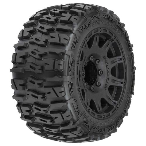 Proline 1/8 Trencher LP 3.8in Tyres Mounted on Raid 8x32 Wheels, 17mm Hex, F/R, PR10175-10