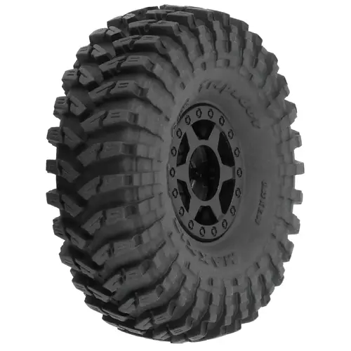 Proline 1/24 Maxxis Trepador 1.0inch Tyres Mounted On Black Holcolmb Wheels 4pcs SCX24 - PRO1022510