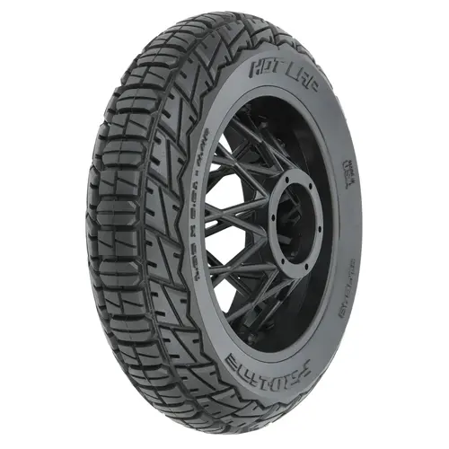 Proline Hot Lap S3 Rear Tyre Mounted on Black Supermoto Wheel Promoto-MX - PRO1024310