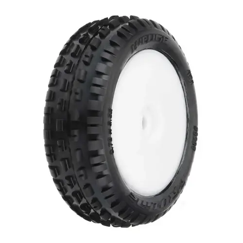 Proline Wedge Carpet Tyres Mounted on White Wheels, Mini-B Front, PR8298-13