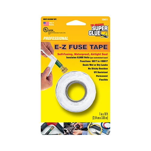 Super Glue E-Z Fuse Tape White 10 foot roll