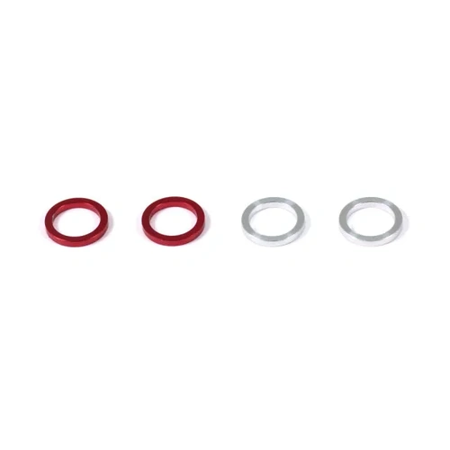 <R0261>  REAR BODY MOUNT SPACER (SILVER/RED)