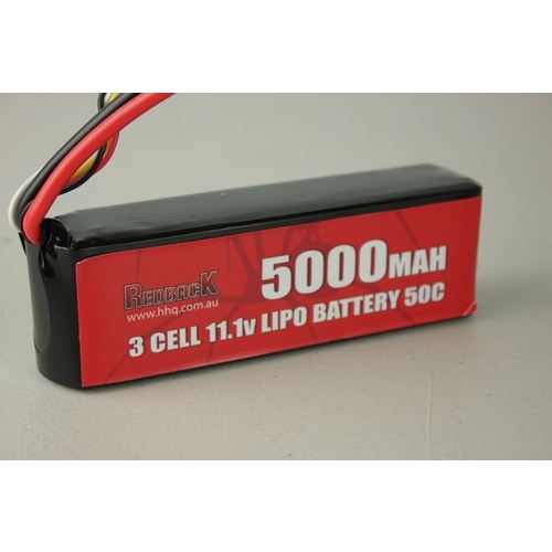 Redback Battery 11.1V Lipo 5000Mah 50CSoft