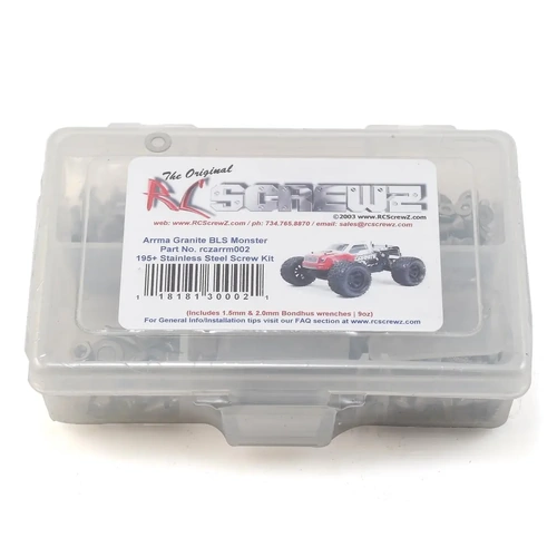 RC Screwz Arrma RC Granite Stainless Steel Screw Kit