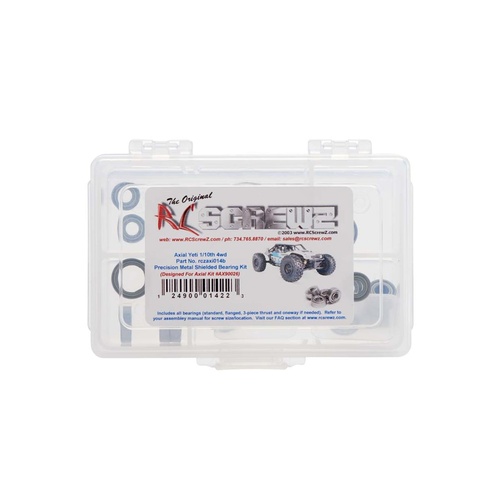 RC Screwz AXI014B Precision Metal Bearing Kit 1/10
