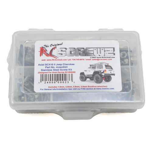 RC Screwz Axial SCX10 II Stainless Screw Kit (AXID9047)