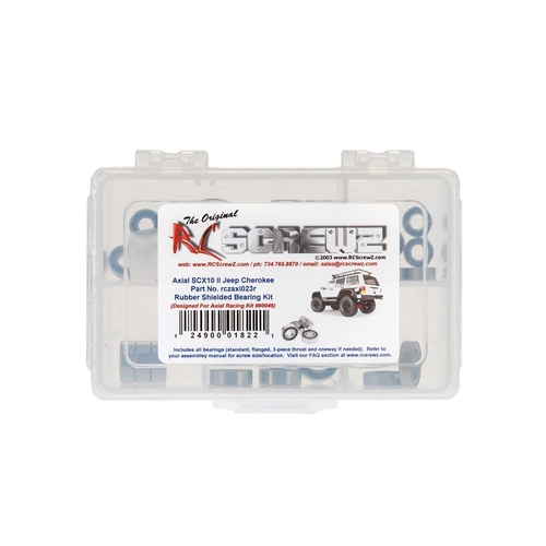 RC Screwz Rubber Shielded Bearing Kit SCX10 II (AXI90046)