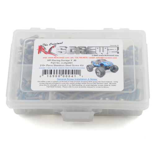 RC Screwz HPI Racing Savage X .46 Stainless Steel Screw Kit