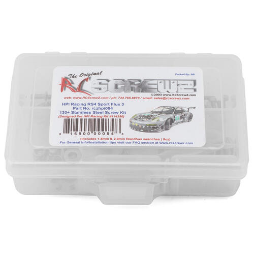 RC Screwz HPI Racing RS4 Sport 3 Flux Stainless Steel Screw Kit