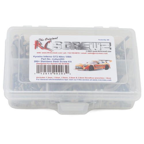 RC Screwz Kyosho Inferno GT2 Nitro Stainless Steel Screw Kit