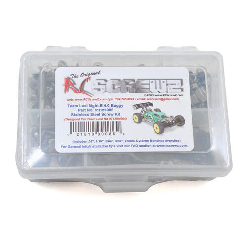 RC Screwz TLR 8IGHT-E 4.0 Buggy 1/8 Stainless Screw Kit
