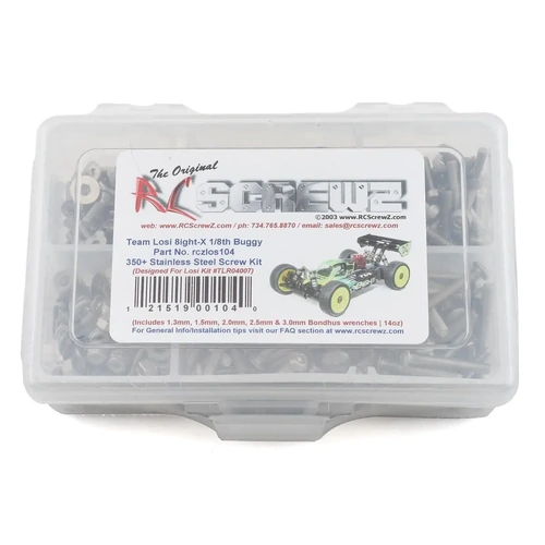 RC Screwz TLR 8IGHT-X Stainless Steel Screw Kit