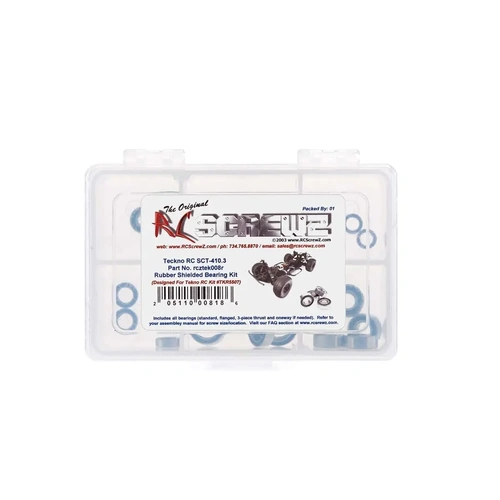 RC Screwz Rubber Shielded Bearing Kit Tekno SCT410.3 4WD