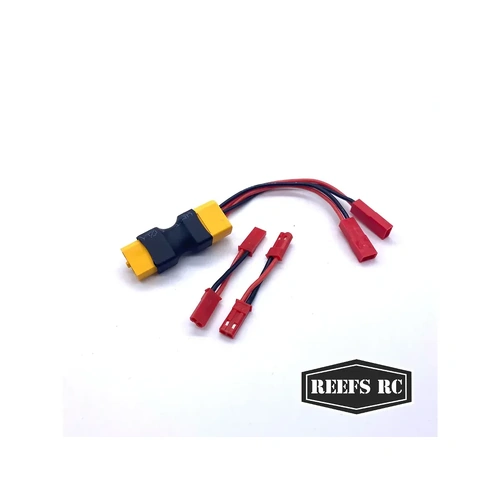 Reefs RC Male to Female XT60 Dual JST Connector with 2 Male-Male Adaptors