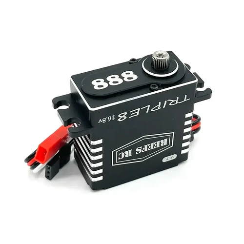 Reefs RC Aluminium TRIPLE8 Standard 66kg 16.8V Direct Power Brushless Metal Gear Servo - Black