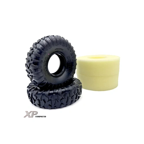 Reefs RC 1.9" Scrub XP Compound (Pink) Tyres with Foam Inserts 2Pcs