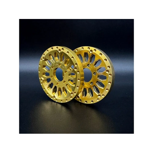 Reefs RC 1.9" Brass Shield Beadlock Rim Wheel Faces 2Pcs