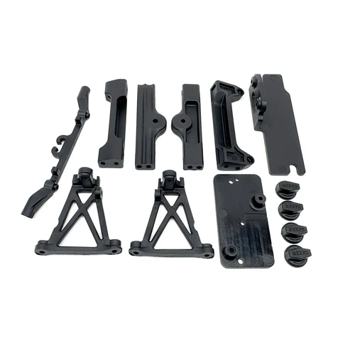 Reefs RC XP10 Chassis Brace and Body Mount Set - Black