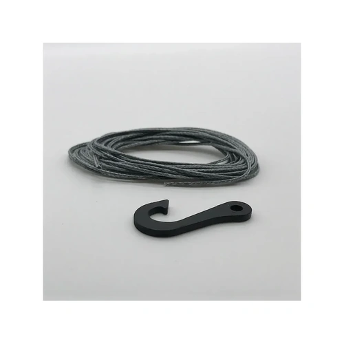 Reefs RC 1.2m (3ft) Synthetic Winch Line with Steel Hook - Black