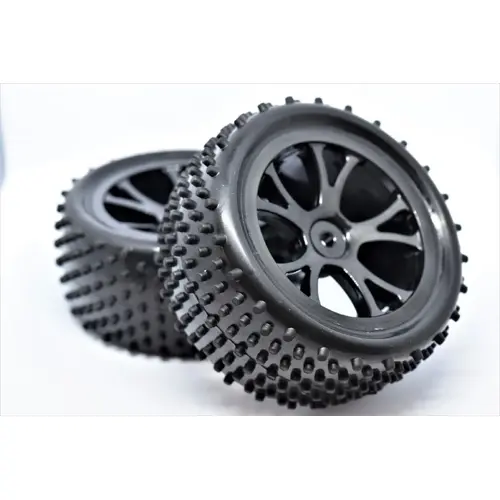 River Hobby VRX 10301B Rear Buggy Tyre Set Spirit (Black)