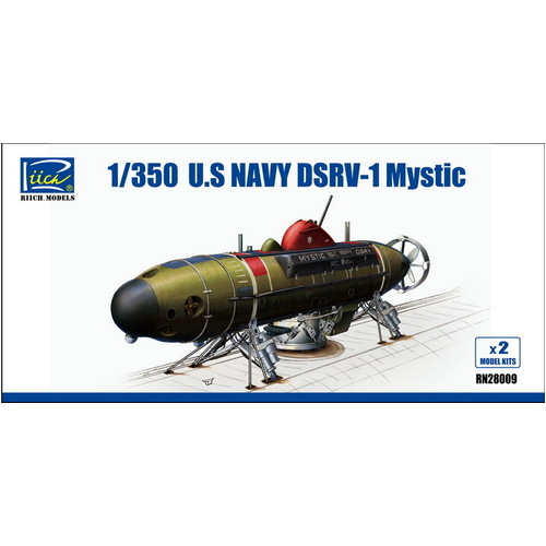 Riich Models RN28009 1/350 U.S.Navy DSRV-1 Mystic (2 Model Kits per box) Plastic Model Kit