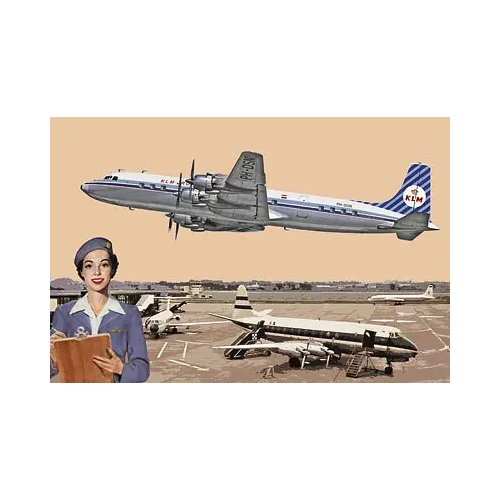 Roden 302 1/144 DC-7C Royal Dutch Airlines (KLM) Plastic Model Kit