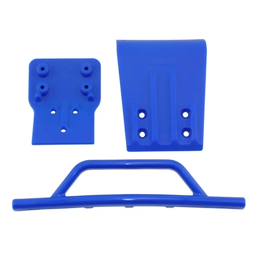 RPM Traxxas Slash 4x4 Front Bumper & Skid Plate (Blue)