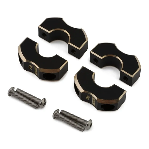 Samix SCX10 Pro Brass Rear Weights (Black) (2) (35g)
