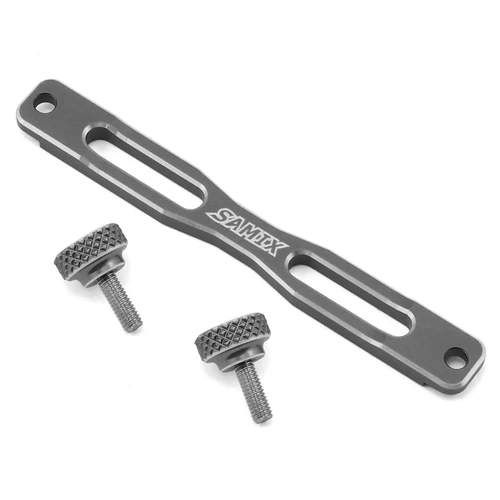 Samix SCX10 II Aluminum Shock Plate Stiffener (Grey)