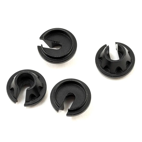 Samix SCX10 II Aluminum Spring Cups (Black) (4)