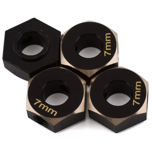 Samix SCX-6 Brass Hex Adapter (4) (7mm)