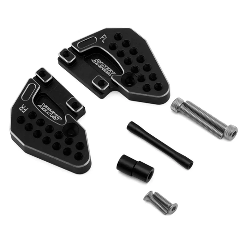 Samix TRX-4M Aluminum Front Shock Plate Set (Black) (2)