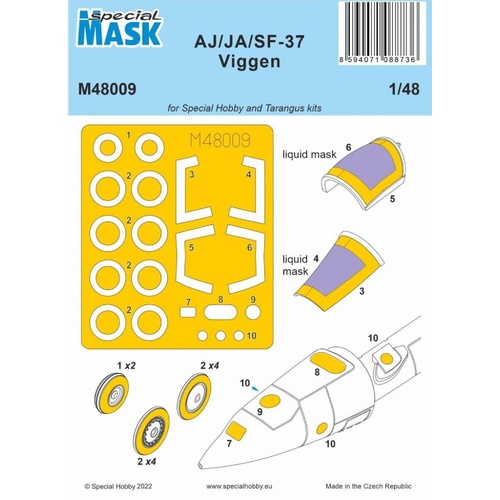 Special Hobby 1/48 AJ/JA/SF-37 Viggen MASK
