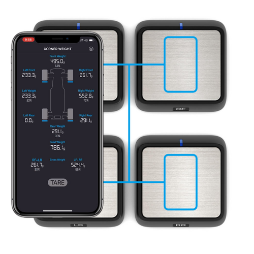 SKYRC SK-500036 SCWS2000 Bluetooth Corner Weight Scale System w/4 Scales
