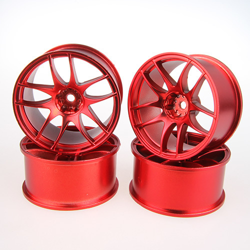 Speedline 025R8 Wheel Rims "2.2" 10 Spoke Offset 5 Chrome-Red 4PCS