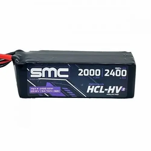 SMC HCL-HV2 Flight 22.8V 6S 2400mAh 90C XT90 - SMC-2490-6S1P-XT90