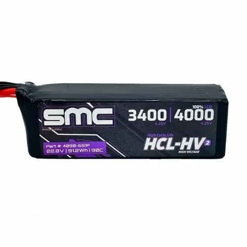 SMC HCL-HV2 Flight 22.8V 6S 4000mAh 90C XT90 - SMC-4090-6S1P-XT90