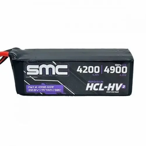 SMC HCL-HV2 Flight 22.8V 6S 4900mAh 90C XT90 - SMC-4990-6S1P-XT90