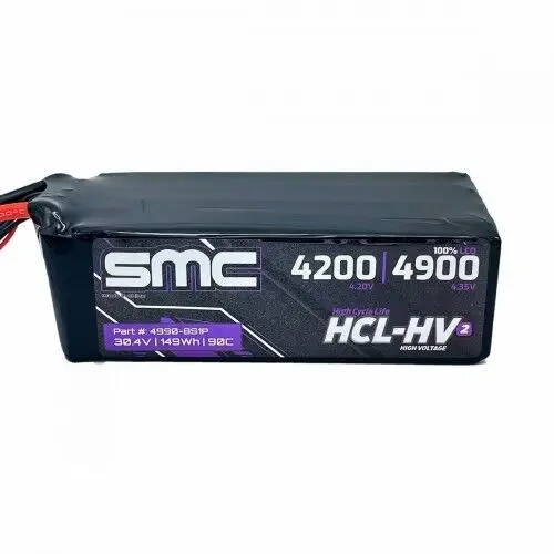 SMC HCL-HV2 Flight 30.4V 8S 4900mAh 90C XT90 - SMC-4990-8S1P-XT90