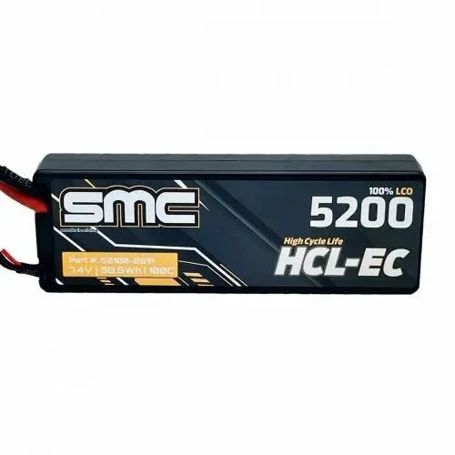 SMC HCL-EC 7.4V 5200mAh 100C wired hardcase T Style connector - SMC-52100-2S1P-T